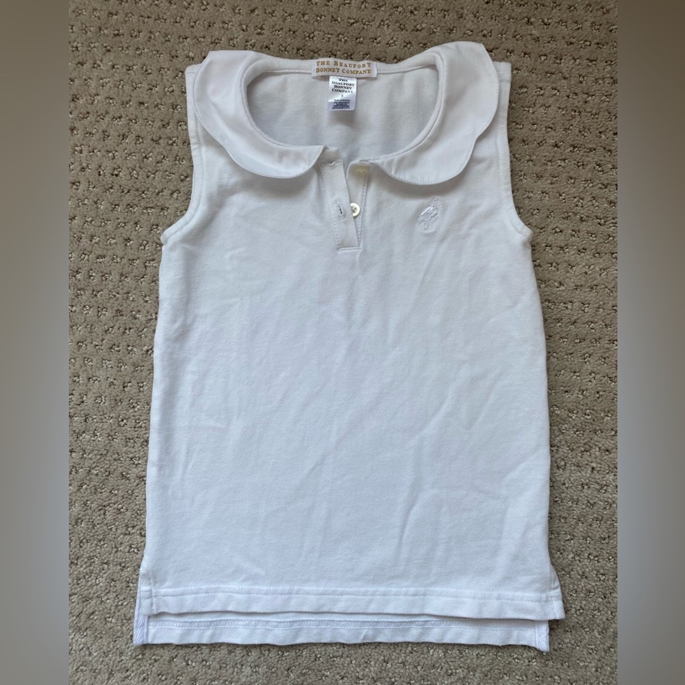 Beaufort Bonnet Company sleeveless polo shirt, size 5